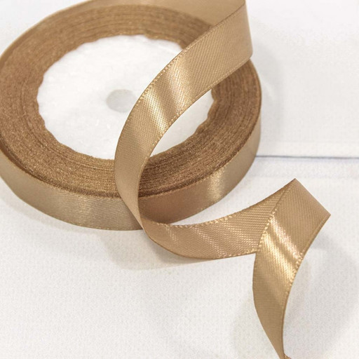 562-15/67 Лента Атласная Сатин 1,5см*25ярд Капучино 1/10 1/600