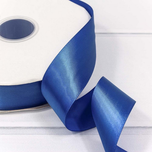 556-38/350 Лента Атласная Полиэстер класс А 3,8см*100ярд Тёмно-синий 1/9 1/36