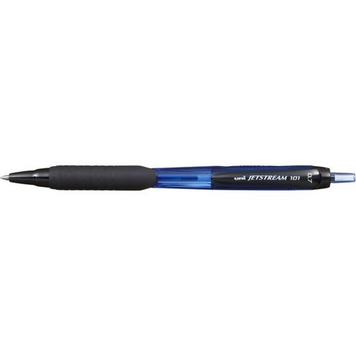 Ручка шариковая автоматическая 0,7 мм синяя Uni Jetstream SXN-101 подпруж. ПУ грип-зона, Ultra Glide