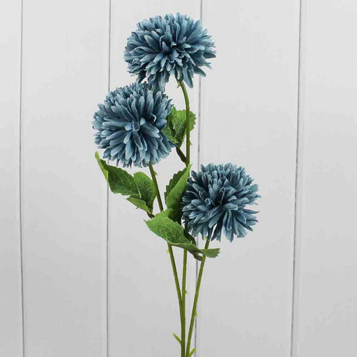 303-01-9981к1070/535/02 Искусственные цветы голубой Астры 1 ветка 3цветка 65 см 1/1