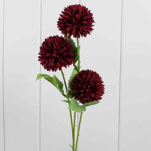303-01-9981к1070/535/01 Искусственные цветы бордо Астры 1 ветка 3цветка 65 см 1/1