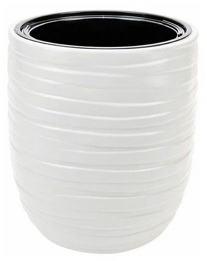 М3411/1 Кашпо ЛАЙН D350мм H 390мм со вставкой Белый