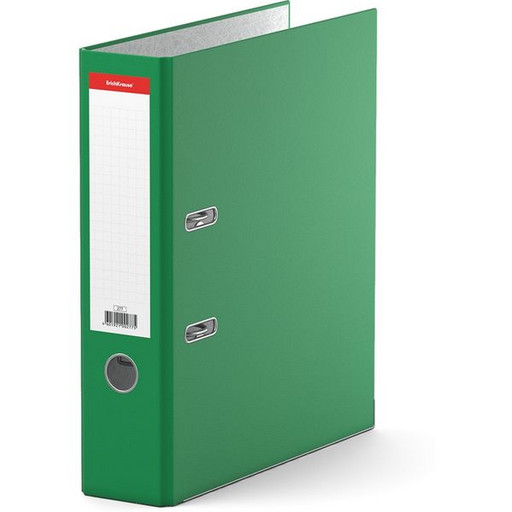 Папка–регистратор с арочным механизмом ErichKrause Standard, А4, 70 мм, м/кант, накл., бумвинил зеленый