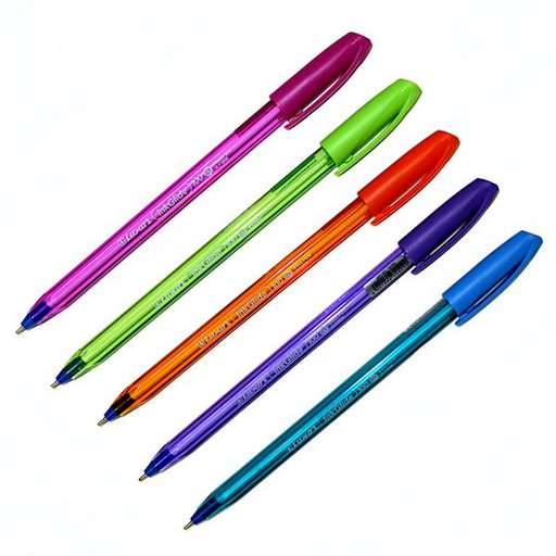 Ручка шариковая 0,7 мм синяя Luxor InkGlide 100 Icy, трехгранный тонир. корпус, чернила м/о, ассорти