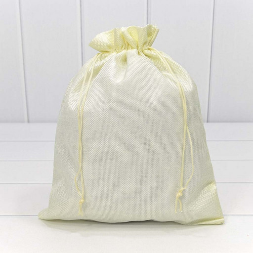 000809C/8 Мешочки из искусственного льна 26*32 см однотонные бежевый 1/25 1/400