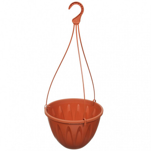 М3115 Кашпо АЛИЦИЯ подвесное D220мм с поддоном Терракотовый