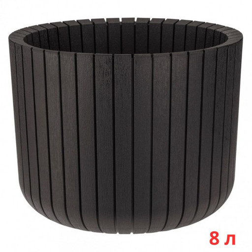 М3039/2 Кашпо ШАТО D250мм H200мм 8л коричневый ротанг