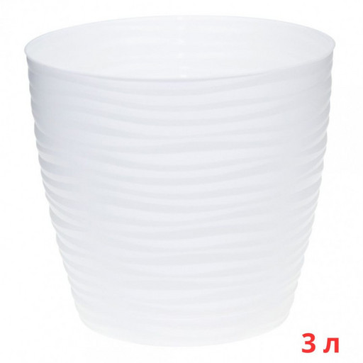 М3069/1 Кашпо ДЮНА D180мм 3л с поддоном Белый