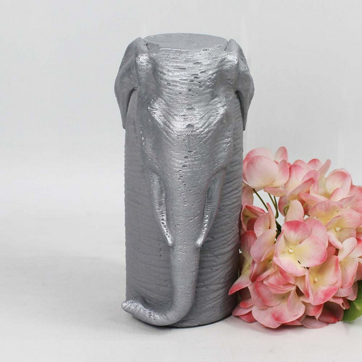 1009550005 СЛОН ХАТХИ Фигурка гипсовая интерьерная декоративная H-200мм D-95мм