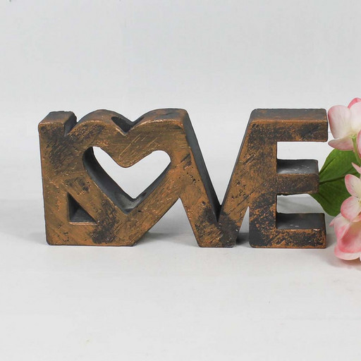 1009250001 LOVE vintage Гипсовая ваза H-93мм D-200мм