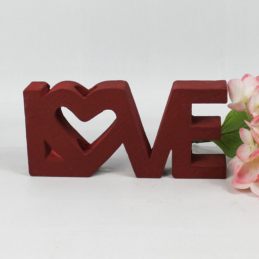 1009250002 LOVE бордо Гипсовая ваза H-93мм D-200мм