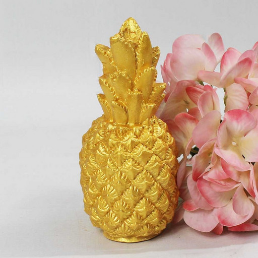 1004050002 АНАНАСИК малый, гипс, золото H-133мм D-63мм