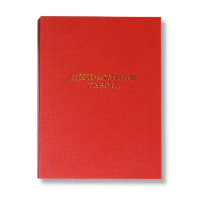 Папка "Дипломная работа", А4, на шнуровке, бумвинил, красная Канцбург (без листов)