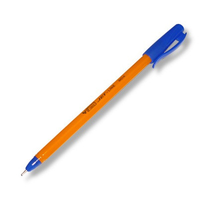 Ручка шариковая 0,5 мм синяя Flair Jet-Line Orange, игольч. ПУ, чернила на м/о, желто-синий корпус