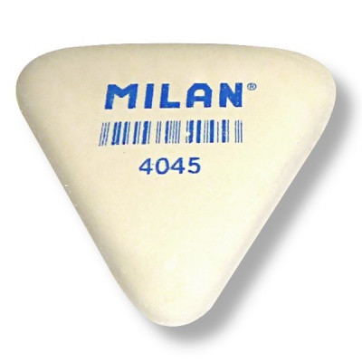 Ластик MILAN "4045" 39*34*9 мм синтетический каучук, мягкий, треугольный, белый