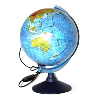 Глобус Земли интерактивный, с физико-политической картой, D25 см, с подсветкой от эл. сети, Globen