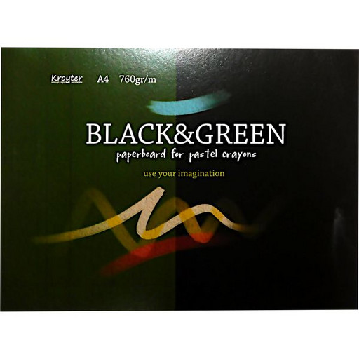 Альбом для пастели А4/760/10 л., цвет: оливковый + черный, Kroyter Color, на склейке
