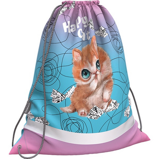 Сумка для сменной обуви 44*36.5 см ErichKrause Playful Kitten, светоотраж. элементы