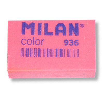 Ластик MILAN Color 936, 39*23*9 мм, полимер, мягкий, прямоугольный, ассорти неон