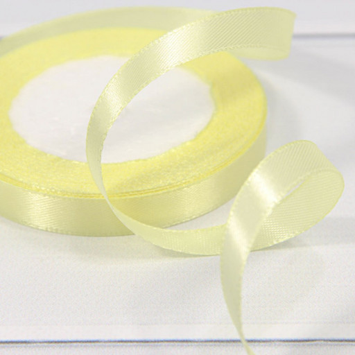 562-12/02 Лента Атласная Сатин 1,2см*25ярд Светло-жёлтый 1/10 1/600