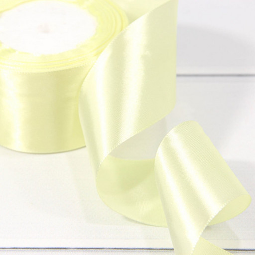 562-50/02 Лента Атласная Сатин 5см*25ярд Светло-жёлтый 1/4 1/160