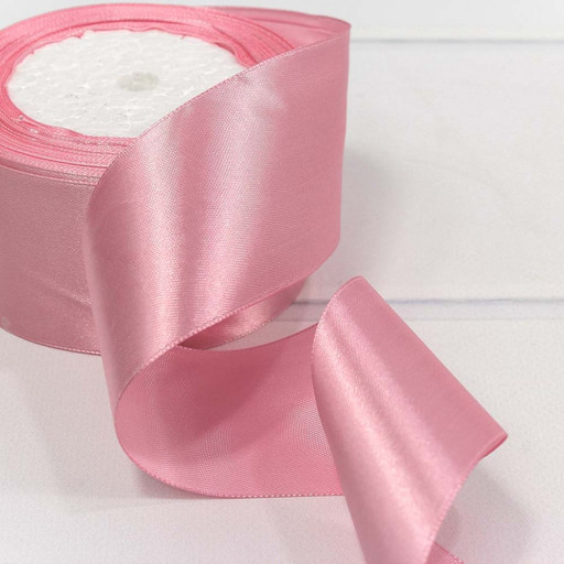 562-50/79 Лента Атласная Сатин 5см*25ярд Розовый-79 1/4 1/160