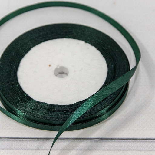 562-6/103 Лента Атласная Сатин 0,6см*25ярд Изумрудный 1/10 1/1200