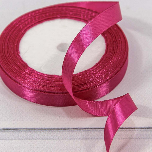 562-12/195 Лента Атласная Сатин 1,2см*25ярд Малиновый 1/10 1/120