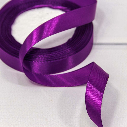 562-15/35 Лента Атласная Сатин 1,5см*25ярд Тёмно-фиолетовый 1/10 1/600