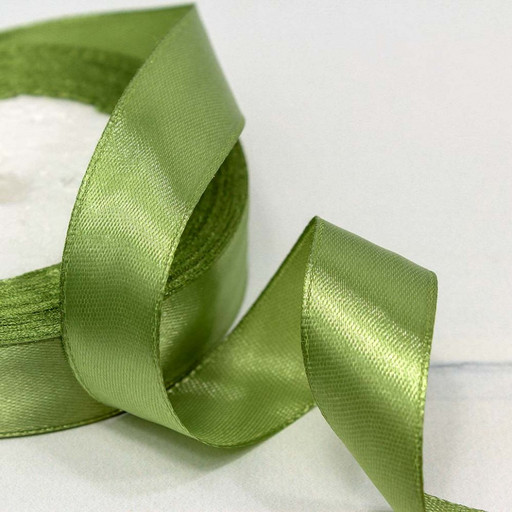 562-20/100 Лента Атласная Сатин 2см*25ярд Спаржа 1/10 1/120