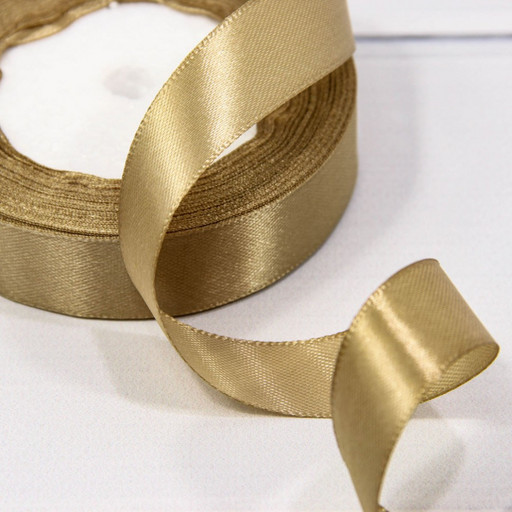 562-20/105 Лента Атласная Сатин 2см*25ярд Светло-коричневый 1/10 1/400