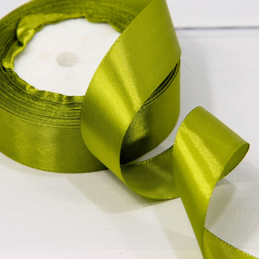 562-25/95 Лента Атласная Сатин 2,5см*25ярд Тёмно-оливковый 1/5 1/120