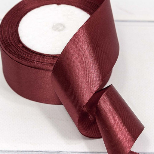 562-38/152 Лента Атласная Сатин 3,8см*25ярд Винный 1/5 1/60