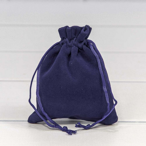 000811I/12 Мешочки бархатные 10*12 Синий 1/50 1/2000