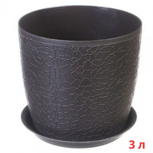 М3097/2 Кашпо ВЕРОНА D180мм 3л с подставкой Графитовый