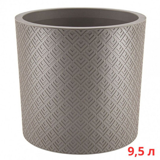 М3184/2 Кашпо ЭТНА D280мм 9,5л с вставкой  французcкий серый