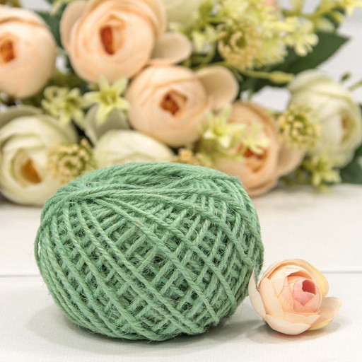 2887/7 Бечёвка из льна 1,5мм*50м двухслойная Бледно-зелёный 1/12 1/120