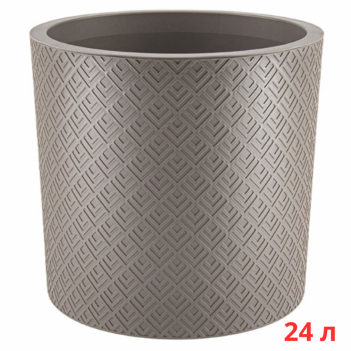 М3185/2 Кашпо ЭТНА D380мм 24л с вставкой французcкий серый