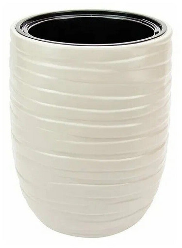 М3411/2 Кашпо ЛАЙН D350мм H 390мм со вставкой Кремовый