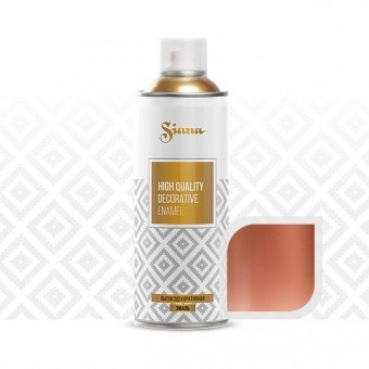 SNM004 Краска, эмаль-аэрозоль для декора Siana high quality – «металлик», 520 мл. Зеркальная медь
