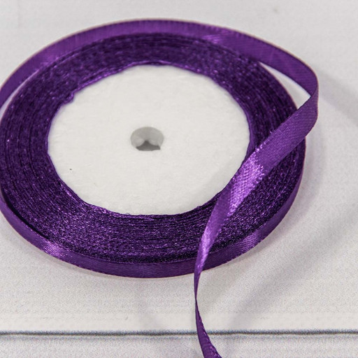 562-6/35 Лента Атласная Сатин 0,6см*25 ярд Тёмно-фиолетовый 1/10 1/360