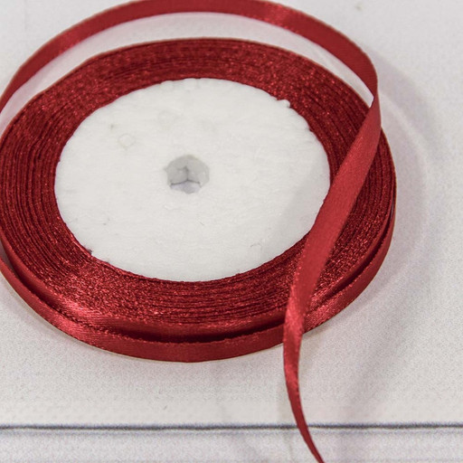 562-6/33 Лента Атласная Сатин 0,6см*25 ярд Пурпурно-красный 1/10 1/1200