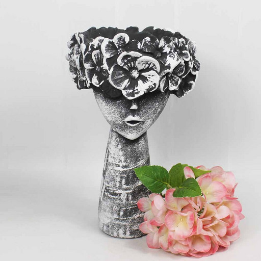 1006500004 Органайзер-кашпо, фигурка декоративная, гипс, scandik H-280мм D-177*142мм