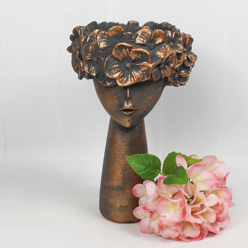 1006500002 Органайзер-кашпо, фигурка декоративная, гипс, vintage H-280мм D-177*142мм