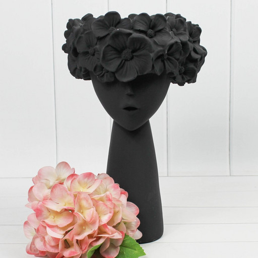 1006500011 ДАНА графит Органайзер-кашпо, фигурка декоративная, гипс, графит