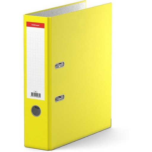 Папка–регистратор с арочным механизмом ErichKrause Standard, А4, 70 мм, м/кант, накл., бумвинил желтый