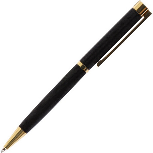 Ручка шариковая подарочная FIORENZO, поворотный м-м, цв. корпуса черный/золото, 1.0 мм, синяя