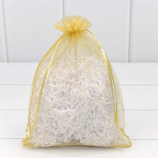 000801-7E Мешочки из органзы 17*23 см Золотой 1/100 1/3000