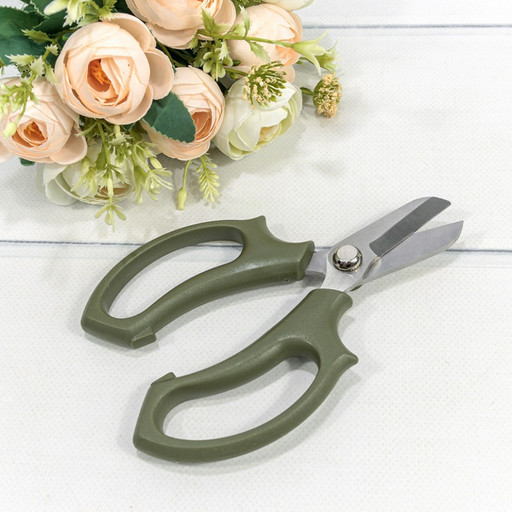 1037/1 Ножницы флористические 17,5см Серо-зелёный 1/12 1/144