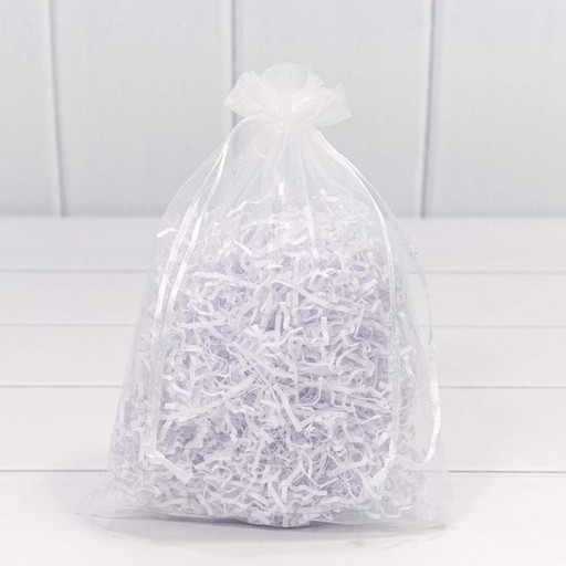 000801-6E Мешочки из органзы 17*23 см однотонные белый 1/100 1/3000